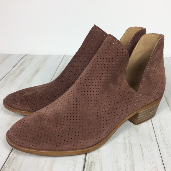 Lucky Brand Shoes - Lucky Brand Blush Pink Perforated Booties Size 7.5